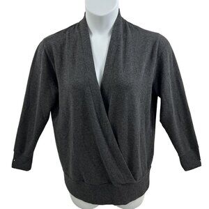 Athleta Purana Faux Wrap Cross Over Sweater M Runs Athletic Running Yoga Pilates